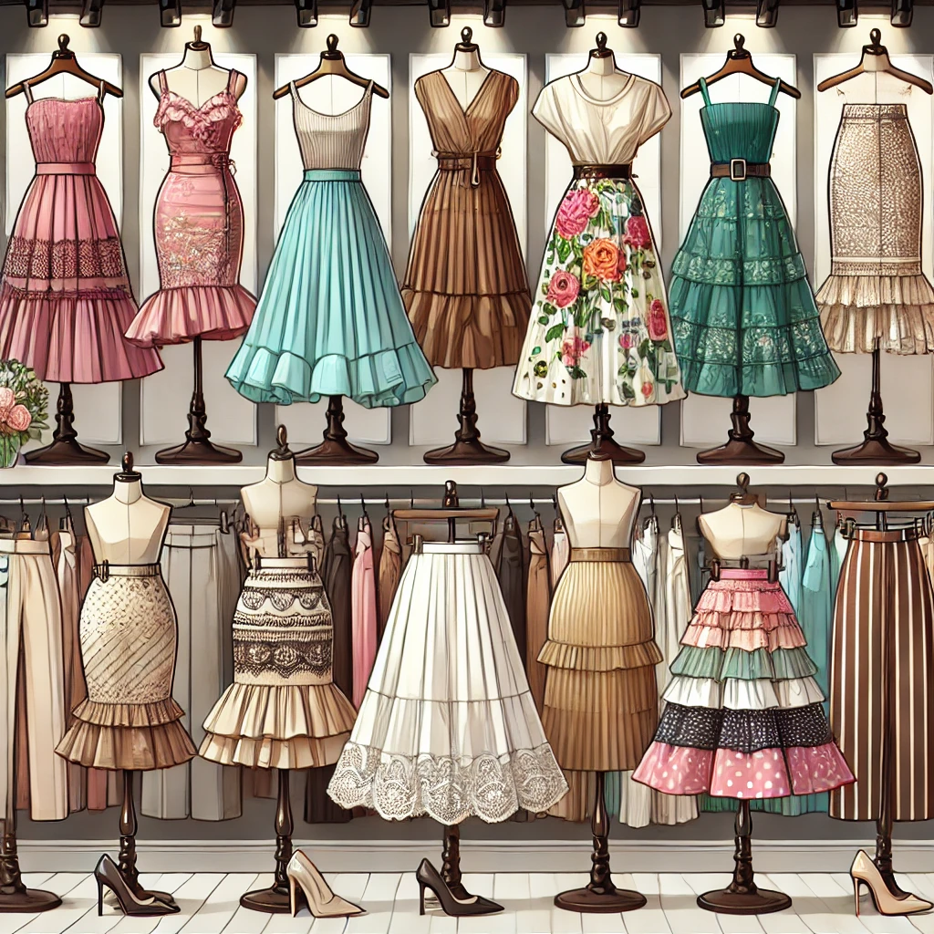 راهنمای کامل انتخاب دامن: انواع، نحوه ست کردن، رنگ‌های ترند و مکان‌های مناسب