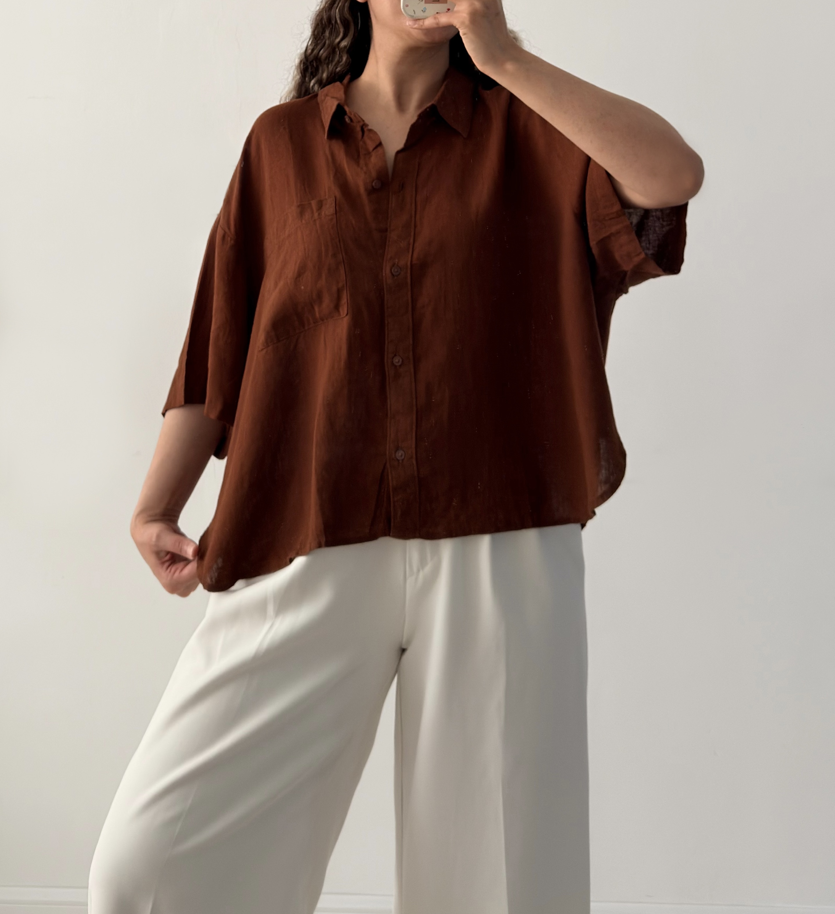 شومیز قهوه ای H & M